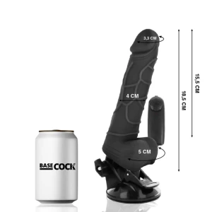 BASECOCK - REAALNE VIBRAATOR KAUGJUHTIMISEGA 18,5 CM